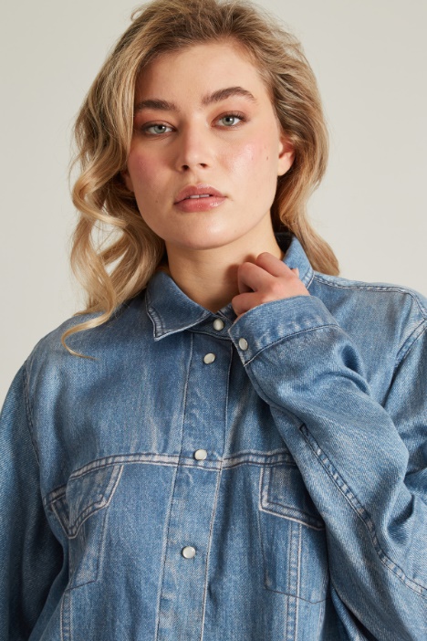 Camicia effetto demim