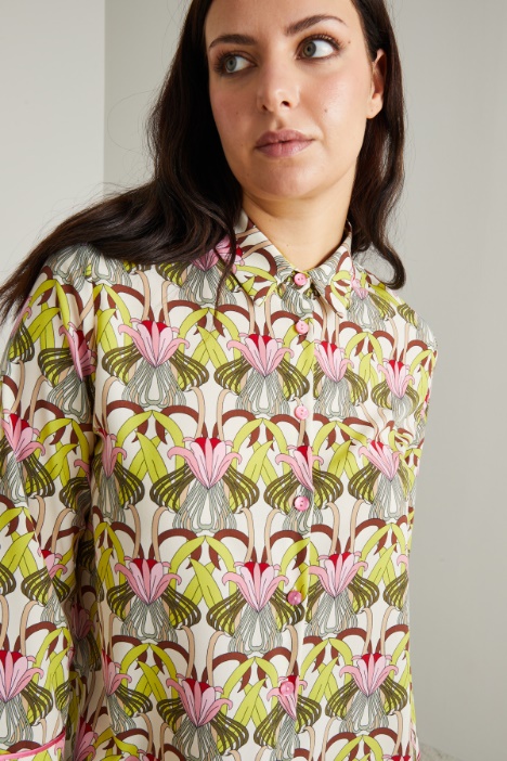 Camicia in crépe