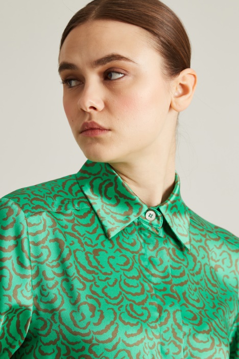 Camicia in twill a fantasia