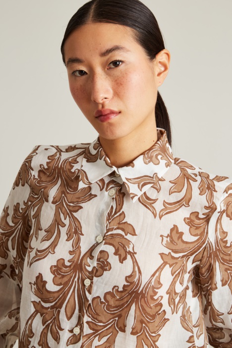Camisa de gasa estampada