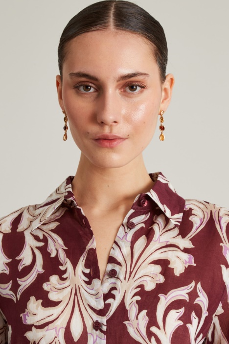 Camicia in voile a fantasia