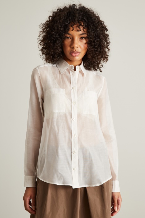 Camicia in voile con taschini Intrend