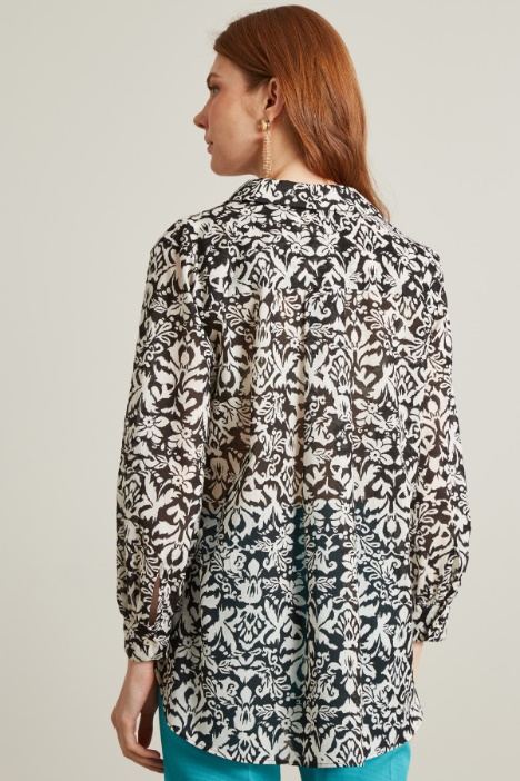 Patterned muslin shirt Intrend - 2