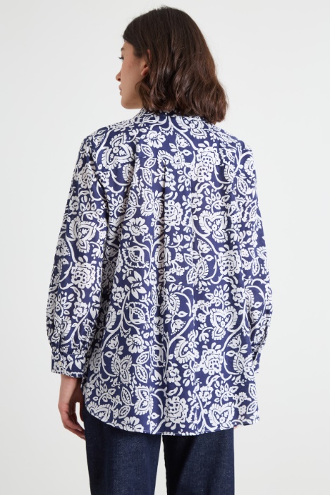 Camisa de muselina estampada