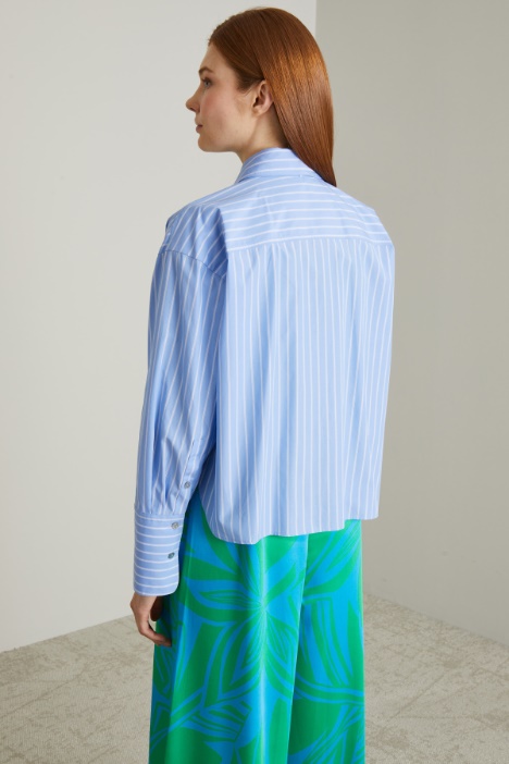 Camicia in popeline con foulard