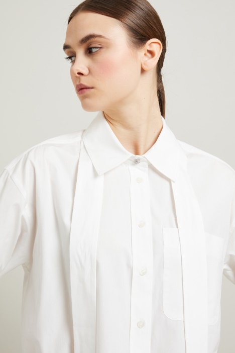 Camisa popelina con fular