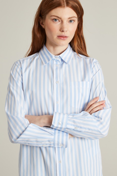 Camicia in popeline con taschino