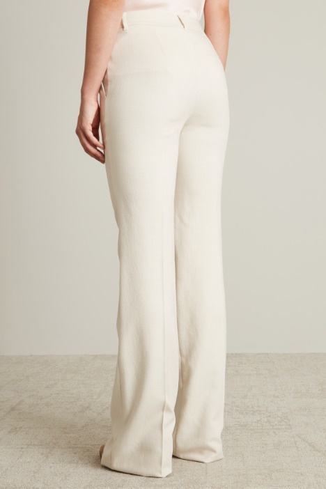Pantaloni dritti in tela stretch Intrend - 2
