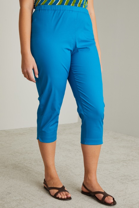 Pantaloni cropped in cotone