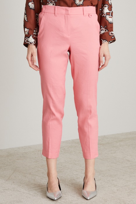 Pantaloni a sigaretta in lino