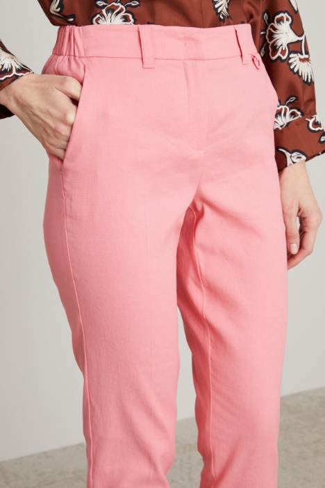 Pantaloni a sigaretta in lino