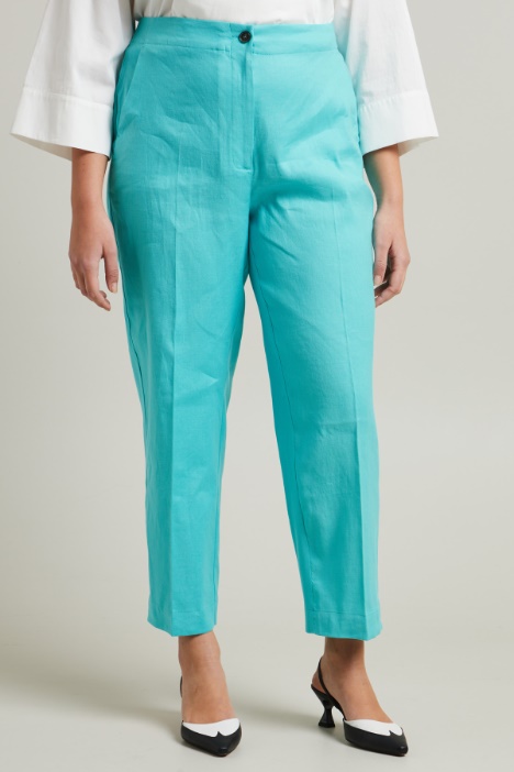 Pantaloni in lino e cotone