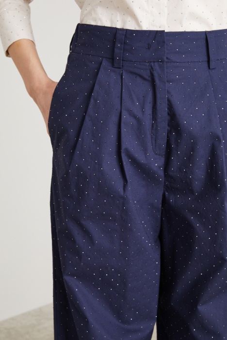 Trousers with micro-rhinestones Intrend - 2