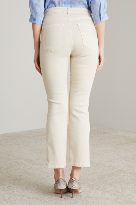 Pantaloni flare in drill