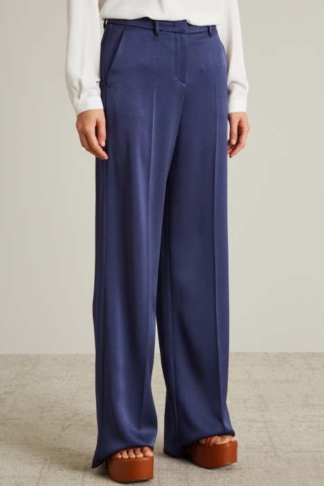 Pantaloni palazzo in raso