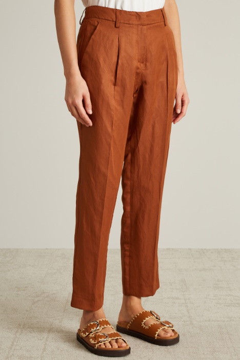 Pantaloni in stuoia di lino