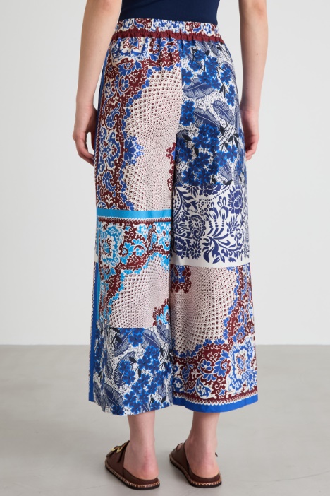 Pantaloni in popeline a fantasia Intrend - 2