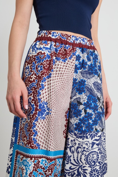 Pantalones de popelina estampados