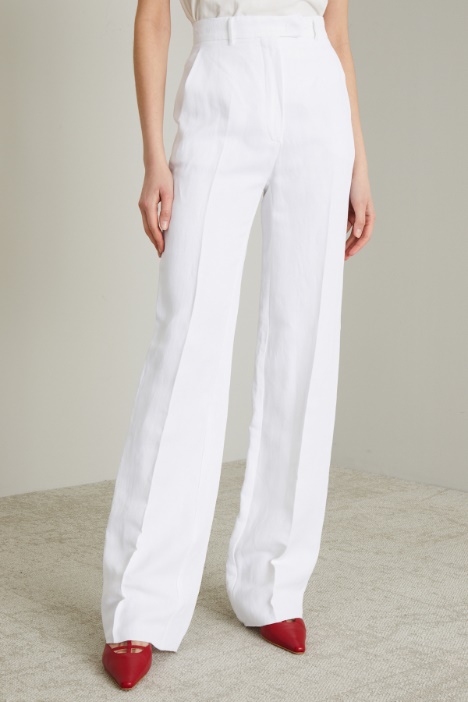 Pantaloni a palazzo in lino