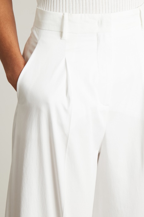 Pantalone a palazzo in misto cotone