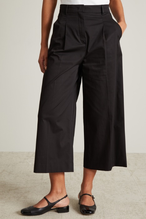 Pantalone a palazzo in misto cotone