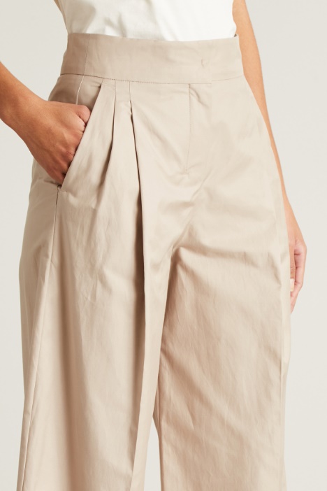 Pantalone ampio in twill di cotone