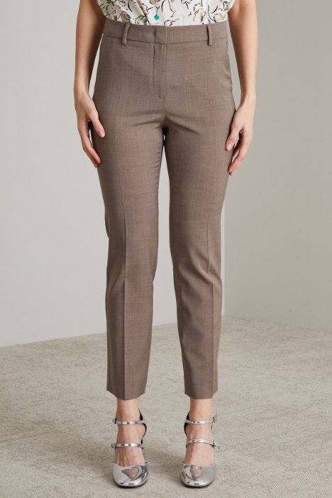 Pantaloni a sigaretta in lana