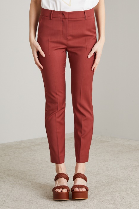 Pantaloni a sigaretta in lana