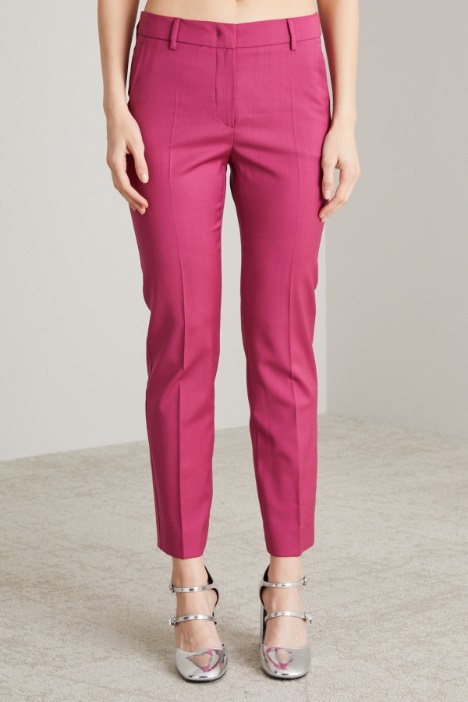 Pantaloni a sigaretta in lana