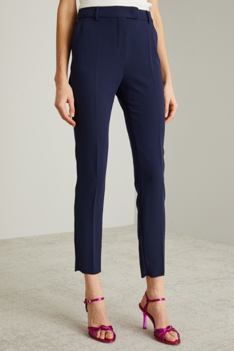 Pantaloni a sigaretta in cady