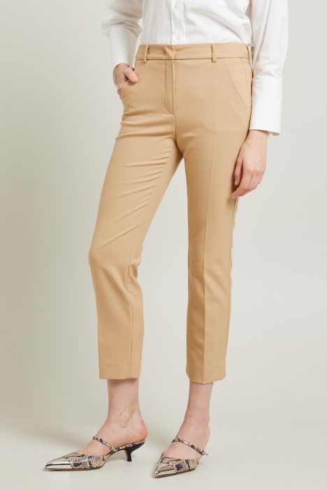 Pantaloni a sigaretta in twill