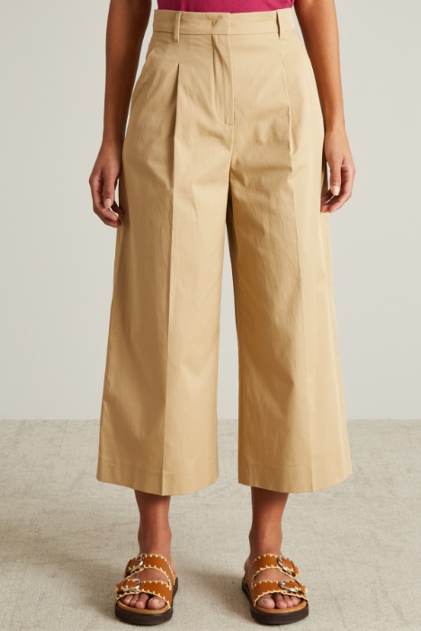 Pantalone a palazzo in misto cotone