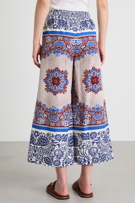 Pantaloni in popeline a fantasia Intrend - 2