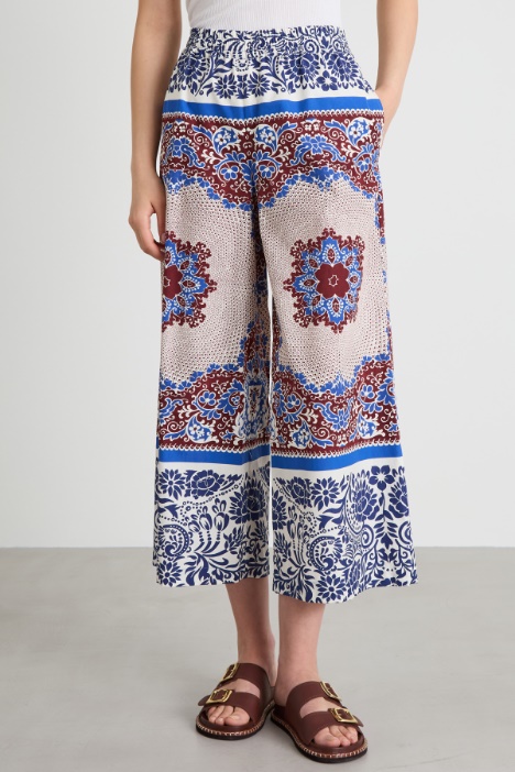 Pantalones de popelina estampados