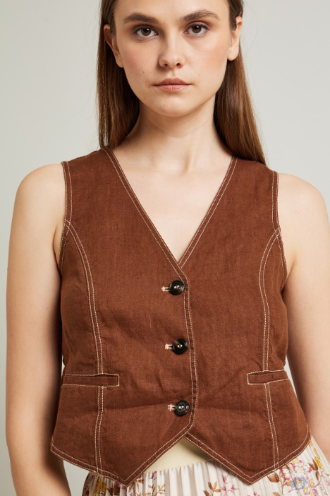 Gilet in lino