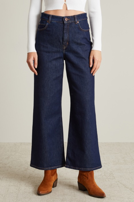 Jeans cropped svasati