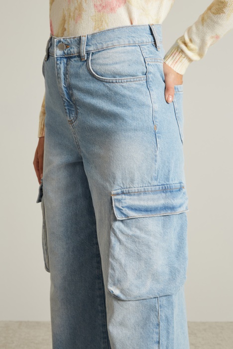Denim cargo jeans Intrend - 2