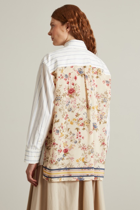 Camicia in cotone e seta