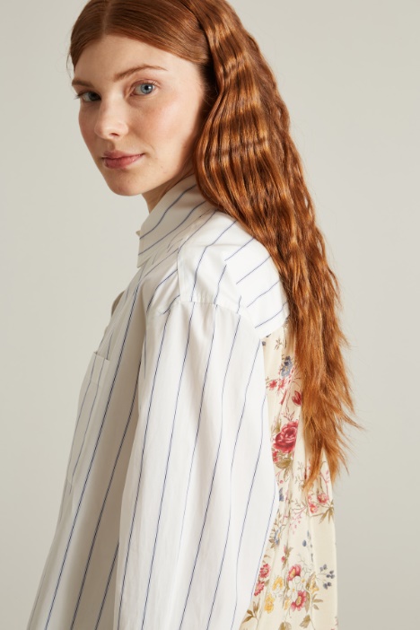 Camicia in cotone e seta