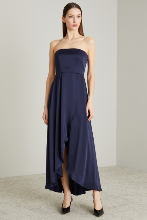 Abito bustier in raso