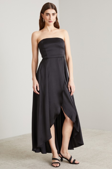 Abito bustier in raso