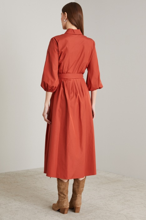 Poplin shirt dress with pleats Intrend - 3