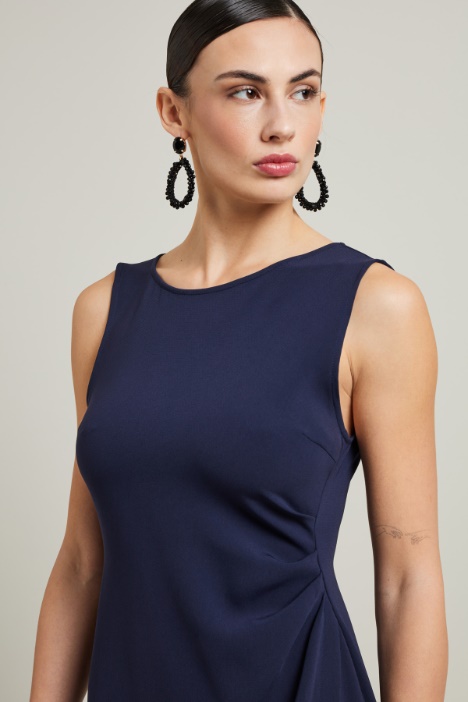 Abito in cady arricciato