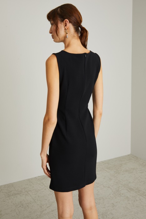 Vestido cady fruncido