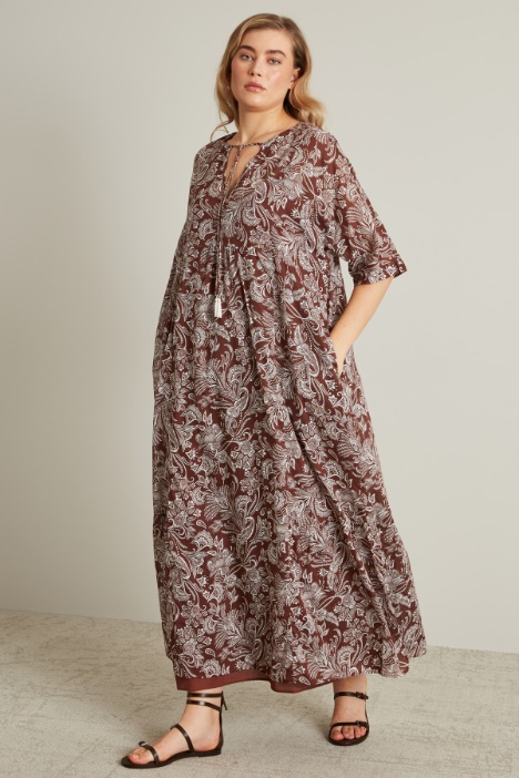 Abito lungo in cotone