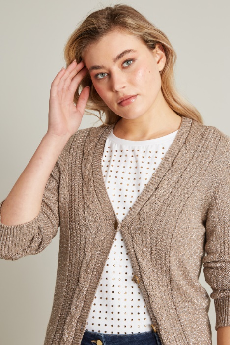 Cardigan in lurex