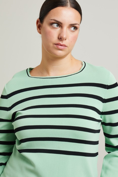 Maglia in viscosa a righe