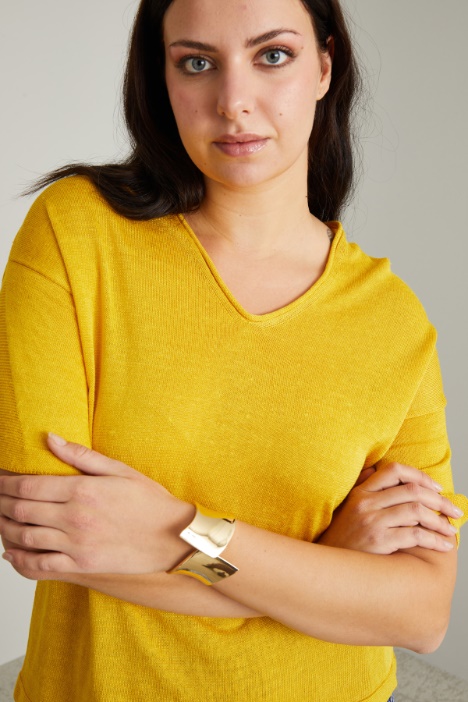 Maglia morbida con scollo a V