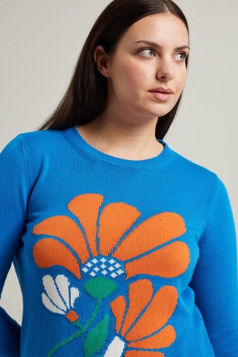 Maglia in cotone jacquard