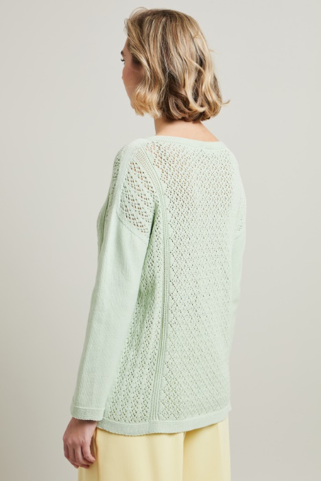 Maglia traforata in cotone